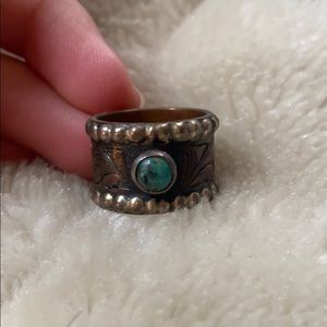 Custom western ring with turquoise stone